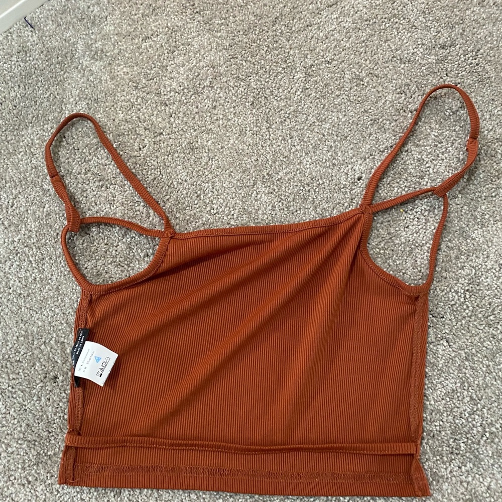 Simple brown crop top, backless! Super cute! Fits small/medium